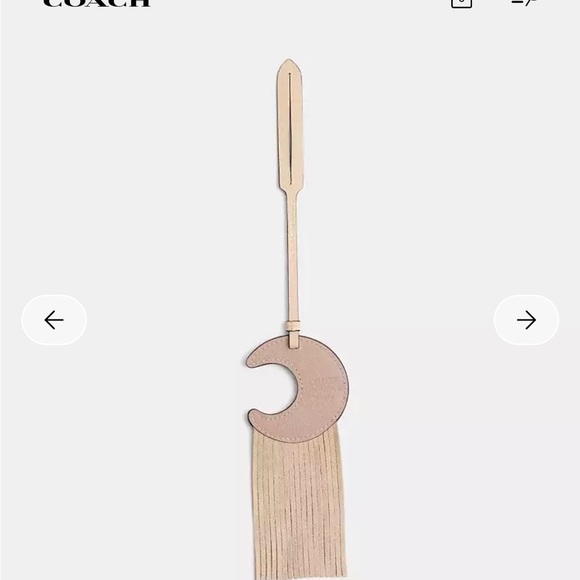 Coach Remade Fringed Moon Bag Charm - Picture 3 of 4